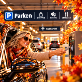 In Karlsruhe zentral parken, Tageslicht Parkhaus, günstige Parktarife, Fahrradstellplätze, 24 h geöffnet, Breuninger, fit-in, AMEDIS, karstadt sport, Schloss, Gerichte